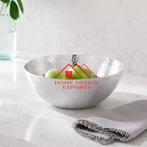 Bol à fruits en argent martelé, métal - Product Image 2