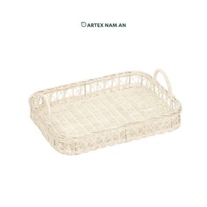ถาดเก็บของหวายพร้อมหูจับสำหรับจัดระเบียบบ้าน - Product Image 1
