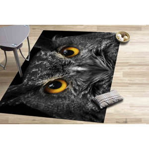 Tapis imprimé tendance, motif hibou animalier, style ferme, pour bureau, mariage, grand format 3D, en chenille - Product Image 3