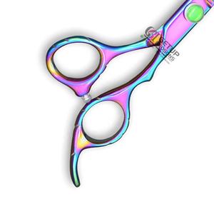 Tijeras de Peluquería Profesionales GETUP BROSONS IMPEX de Acero Inoxidable con Mango de Cerámica para Desbaste de Cabello, Diseño Arcoíris, para Diestros - Product Image 3