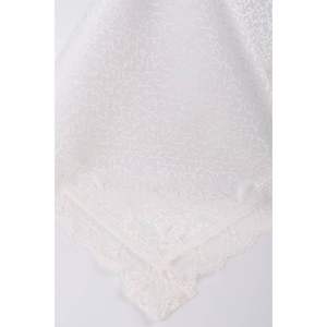 Mantel de Encaje Crema Elegante KDK de Bella Home, 160x220, con Patrón Floral Bordado sin Costuras, Tejido para Sala de Estar y Hoteles - Product Image 1