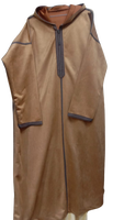 Thobe marocain d'hiver pour homme, à capuche, manches longues, Djellaba, Robe arabe musulmane, plusieurs couleurs, en tissu suédé, chaud, Gandoura, Kaftan