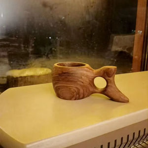 BACTÉRIES TASSE À THÉ EN BOIS NATUREL EN BOIS pour Vin Café Eau Boissons Chaudes et Froides Tasse À Boire, Tasse À Thé En Bois De Style Japonais - Product Image 3