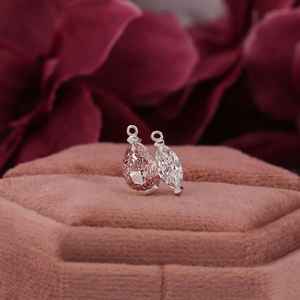 Collar con colgante de oro de 14 quilates para mujer, pieza de declaración de diamante cultivado en laboratorio de pera Marquesa para regalo de aniversario, moissanita de piedra principal - Product Image 4