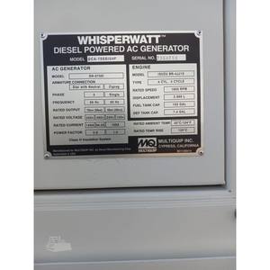 Générateurs diesel MultiQuip WhisperWatt DCA70SS 2023 - Product Image 3