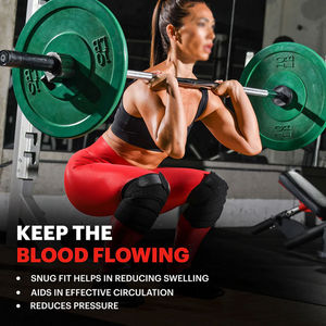 Low Price Knee Brace Fitness Weightlifting Knee <b>Strap</b> Elastic Squats Heavy Duty Knee Wraps for <b>gym</b> weightlifting exercises - Product Image 3