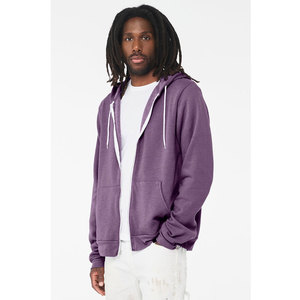 Sudadera con capucha unisex ajustada al por menor con cremallera y forro polar logotipo personalizado 60/40 mezcla de algodón y poliéster cómoda cremallera completa bordada de invierno - Product Image 1