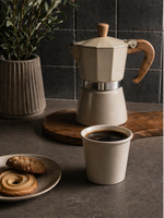 Ensemble de 6 tasses à expresso en porcelaine fine durable, 9 cl (3 fl oz), design classique contemporain minimaliste, blanc tendance Excelsa