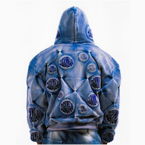 Personnalisé nouveau vintage lavage hommes 100% coton poids lourd vêtements de rue élégant coupe-vent hommes fermeture éclair à capuche 2025 - Product Image 2