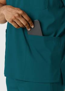 Venta al por mayor nuevo estilo para hombre traje ligero Hospital sin mangas uniforme conjuntos transpirable cuello en V - Product Image 3