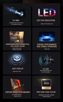 Mini vidéoprojecteur LED YT500, projecteur portable HD avec connexion sans fil pour téléphone, projecteur de cinéma maison