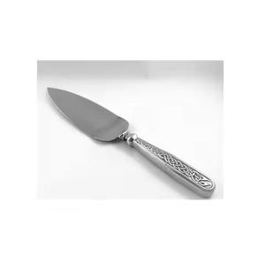 Servidor de Pastel y Cuchillo de Latón, Juego de Servidores de Pastel de Buena Calidad con Acabado Dorado Pulido - Product Image 4