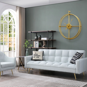 2025 thiết kế mới Vòng Kim Loại đồng hồ treo tường sáng tạo màu vàng nghệ thuật Deco phong cách cho phòng ngủ phòng khách món quà sinh nhật ý tưởng - Product Image 5