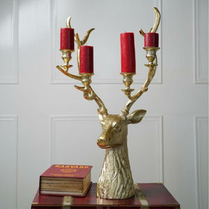 Bougeoir décoratif en forme de renne Bougeoir en métal pour la maison Bougeoir romantique aux chandelles pour le dîner et la table à manger - Product Image 6