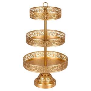 งานเฉลิมฉลองอิสลามสีทองหรูหรายืนฉัตรในสีดำคลาสสิกและสีขาวบริสุทธิ์ทำจากโลหะทนทาน - Product Image 3