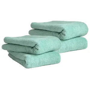 [Inventory Clearance] Cotton Bath Towel Made In Japan 100% 60cm*120cm 275g 350GSM Light Soft Touch Quick Dry Home Sage 4pcs Set