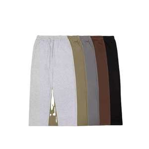 Pantalons de survêtement en molleton français droit en coton 100% 380 g/m², vente en gros, personnalisés, décontractés, automne-hiver, pour hommes, 2025 - Product Image 3