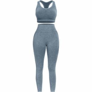 Vêtements de sport personnalisés Ensemble de yoga pour femmes Ensembles de soutien-gorge legging de yoga Vêtements de sport de haute qualité Ensemble de vêtements de yoga pour femmes - Product Image 1