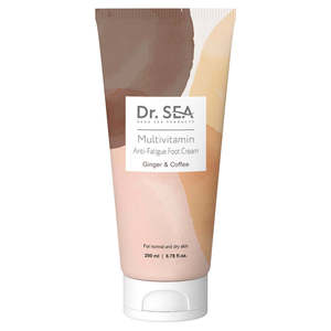 Crème pour les pieds au gingembre et au café, multivitamines, anti-fatigue, sel de la mer Morte, biologique, sans cruauté, soin de la peau, 200 ml - Product Image 1