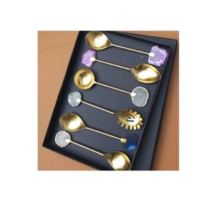 Ensemble de couverts élégants en acier inoxydable avec vernis miroir pour la cuisine Ensemble de 6 couverts de service à salade en métal de taille personnalisée pour la maison - Product Image 2