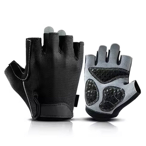 Gants de gymnastique unisexe de qualité supérieure paume rembourrée dragonne réglable pour l'haltérophilie cyclisme Sports de plein air-matériau en daim direct - Product Image 2
