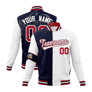Manufacturer Custom logo Embroidery Fashion Causal Slim Fit Men's Bomber Baseball Varsity Jacket For Men - Product Image 4