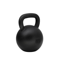 Kettlebells robustes en acier noir de 80 kg (176 lb) avec logo gravé, équipement pratique pour l'entraînement de force en salle de sport