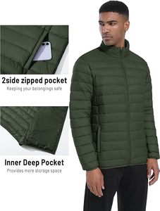 2025 nouvelle mode personnalisée hommes hiver doudoune toile tissu prix de gros - Product Image 5