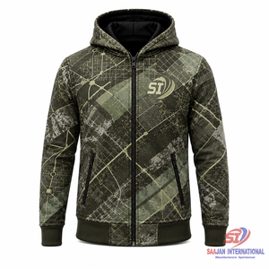 Sudadera con capucha y cremallera personalizada estilo urbano, estampado de mapa urbano, venta al por mayor, con cremallera completa, logotipo OEM, chaqueta de forro polar, ropa. - Product Image 1