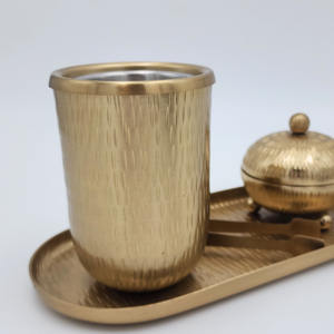 Quemador de Incienso de Metal con Diseño Grabado a Mano, Juego con Tapa de Acero Inoxidable y Bandeja Martillada para Meditación y Aromaterapia en el Hogar - Product Image 2