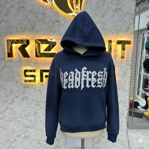 Sweat-shirts à capuche personnalisés avec logo, épais, à fermeture éclair, pull-over vierge, impression puff, lourd, de haute qualité, avec fermetures éclair - Product Image 6