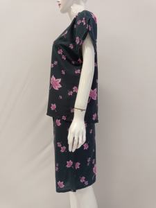 Ensemble de shorts d'été en rayonne à col en V Style simple Vêtements de nuit à manches courtes ou vêtements de relaxation à la maison - Product Image 4