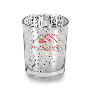Pot de bougie en verre fini argent antique support votif en verre à bas prix en gros en petit quantité minimale de commande - Product Image 2