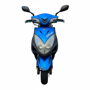 Scooter Azul de Gasolina 125cc con Vista Frontal, Faros Dobles y Espejos - Product Image 1