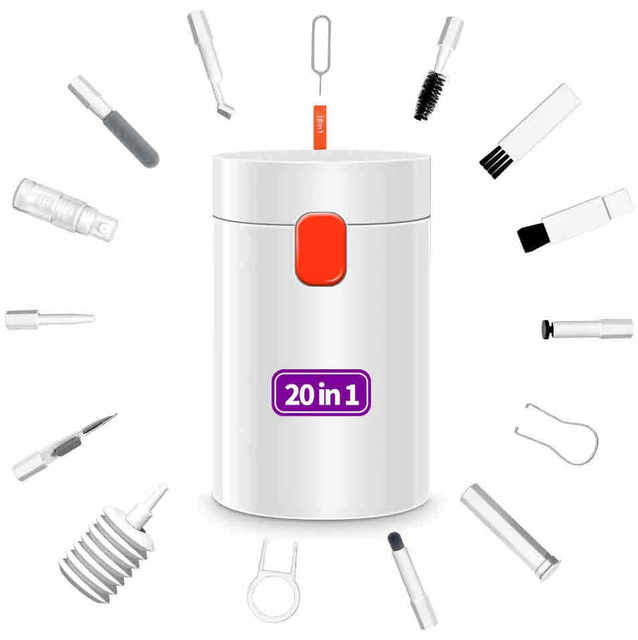 20-in-1 Electronics Cleaning Brush Kit-Portable Cleaning Tool for Cell Phones Cameras Displays-Eco-Friendly Anti-Dust Design