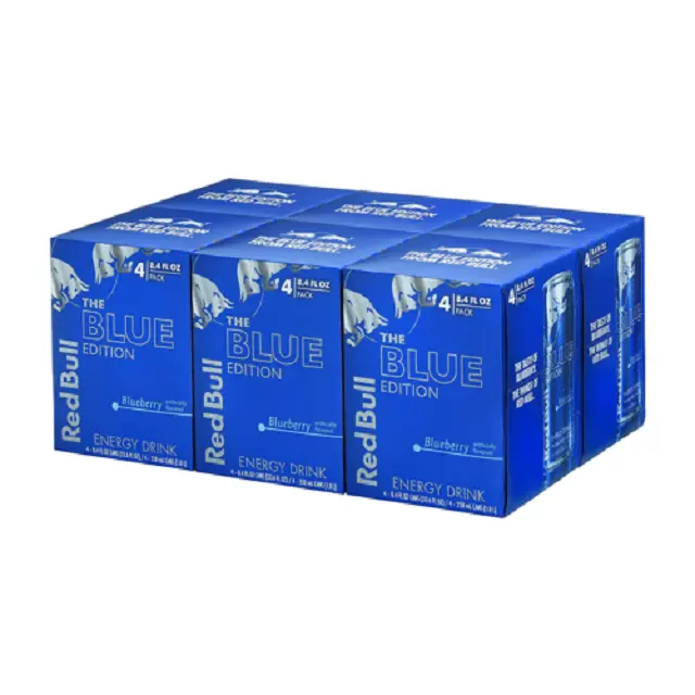 Red Bull, Blue Edition, Blueberry Energy Drink, 8.4 Fl Oz (Pack of 24)