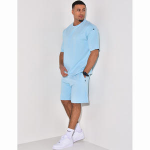 Ensemble T-shirt et short en coton pour homme au meilleur prix pour l'été, respirant, séchage rapide, style décontracté confortable - Product Image 2