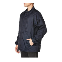 Veste d'coach brodée personnalisée pour hommes, vestes d'coach en Nylon de haute qualité, coupe-vent légère en Polyester, parka d'été