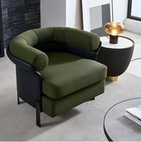 Gemütlicher Zeitgenössischer Lounge-Einzelsessel Italienischer Minimalistischer Akzentstuhl Luxuriöser Sessel für Wohnzimmer Schlafzimmer Heimbüro