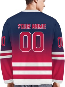 Maillots de hockey sur glace professionnels à séchage rapide de sublimation en polyester à panneau renforcé durable maillots de hockey sur glace personnalisés OEM vente en gros - Product Image 6