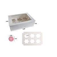Lot de 10 boîtes à cupcakes rectangulaires en carton biodégradable, écologiques, recyclables, jetables, portables, auto-assemblables