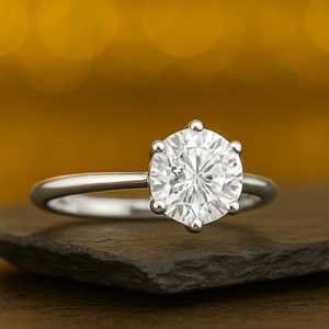 Anillo de compromiso de diamante cultivado en laboratorio en forma de oro blanco de 14 quilates, joyería fina Unisex, ajuste de garra artesanal, Leela de moda chapada en oro - Product Image 4