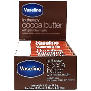 Vaseline <b>Lip</b> w/o Backer Card Cocoa - 12 Pack Box - Product Image 1