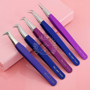 Pinzas de Extensión de Pestañas de 90 Grados de Alta Demanda con Punta de Fibra, Acero Inoxidable, Agarre Antideslizante Mega Boot, Herramienta para Pestañas - Product Image 3