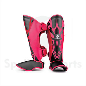 Protège-tibias en cuir les plus vendus pour l'entraînement des adultes, logo personnalisé OEM, Muay Thai, Step, MMA, boxe, protection des tibias, fonction de protection - Product Image 1