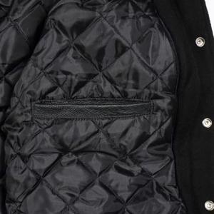 Chaquetas Letterman de Béisbol Personalizadas al por Mayor de Buena Calidad, Abrigo de Invierno de Lana con Mangas de Cuero, Chaqueta Bomber Universitaria para Hombre - Product Image 6