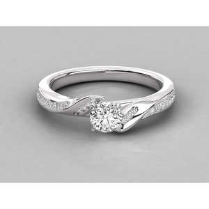 Bague solitaire en or 18 carats pour femmes avec diamant de laboratoire - Product Image 1