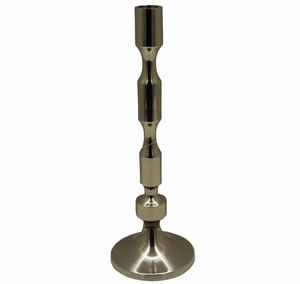 Bougeoir décoratif de luxe en laiton plaqué au design moderne support de décoration de Noël en aluminium/fer et verre de haute qualité - Product Image 1