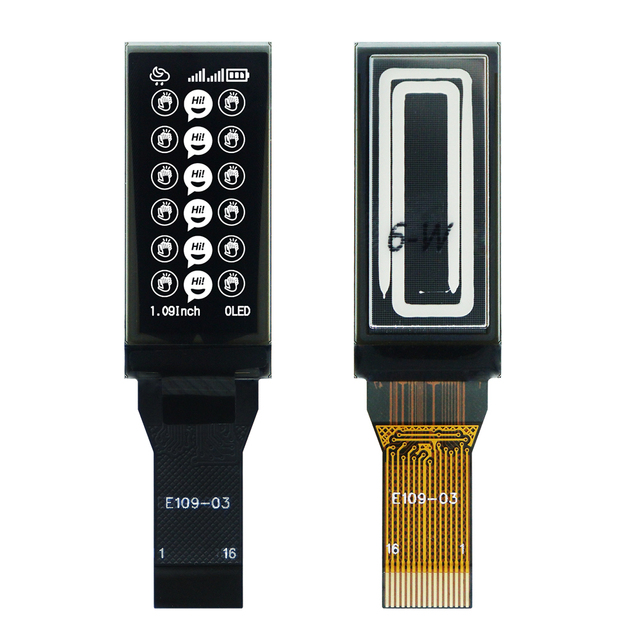 GoldenMorning 1.09 Inch SSD1312 PMOLED Screen 64x128 16 Pin SPI/IIC White Color Small Thin Monochrome Oled Display Module