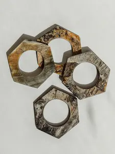 แหวนรองผ้าเช็ดปากเขาควายแท้และวัวฮอร์นแท้มีเอกลักษณ์ - Product Image 2